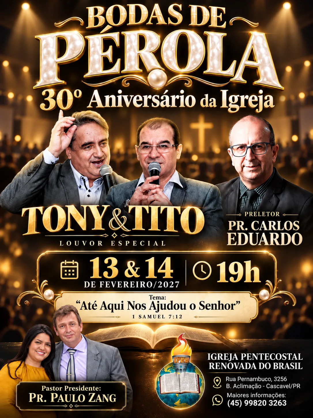 Cartaz do 30º Aniversário da Igreja Pentecostal Renovada do Brasil